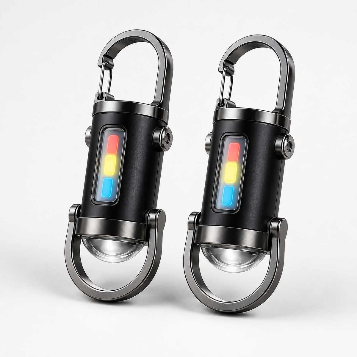 Lampe torche LED rechargeable - Mode stroboscopique et mousqueton