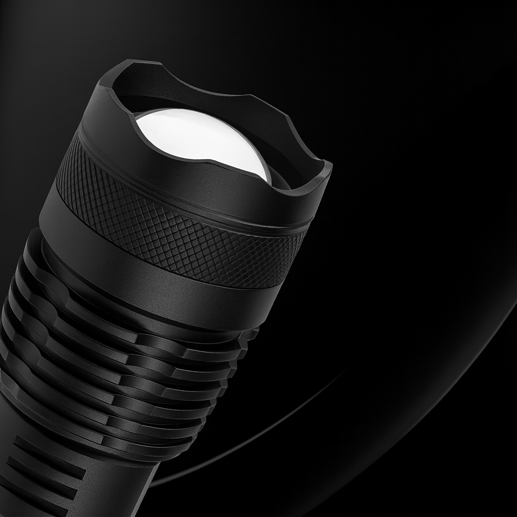 Rechargeable LED Flashlight — Aluminum Body, Ultra-Bright, XHP50 Diode
