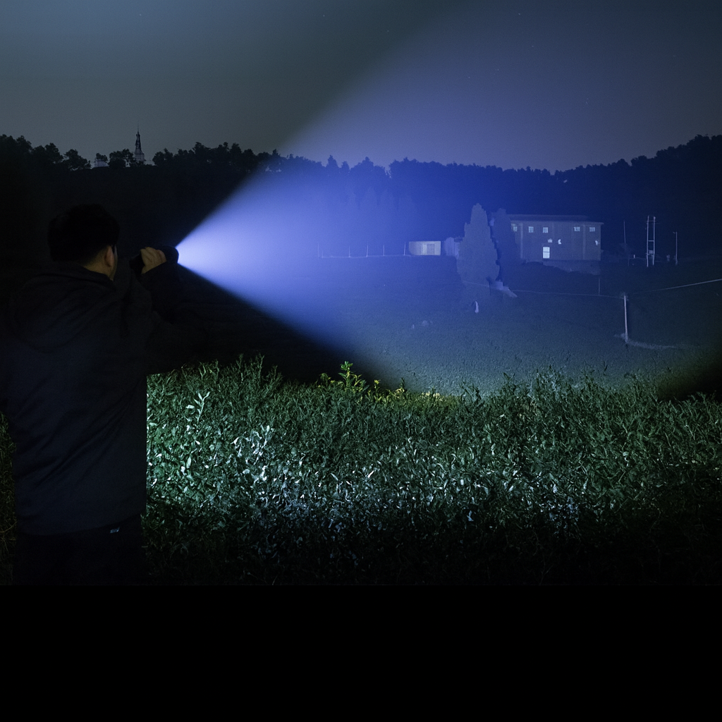 Rechargeable LED Flashlight — Aluminum Body, Ultra-Bright, XHP50 Diode
