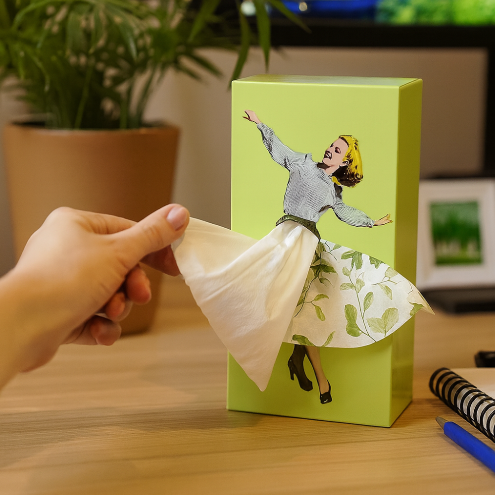 Decorative Design Figurine Tissue Box Cover and Storage Holder