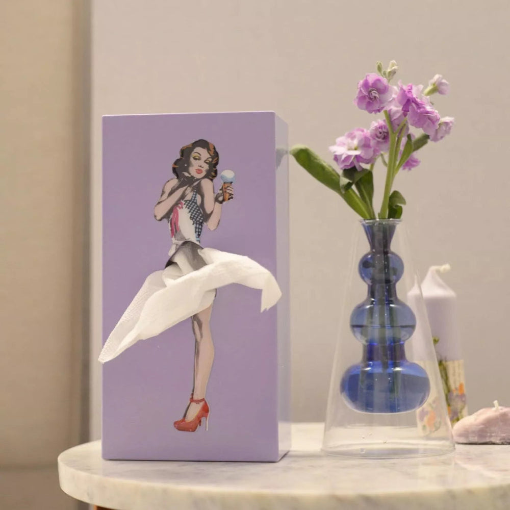 Decorative Design Figurine Tissue Box Cover and Storage Holder