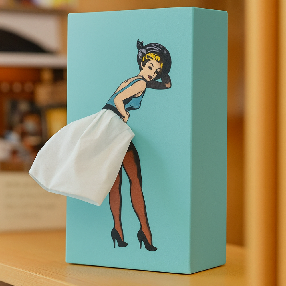 Decorative Design Figurine Tissue Box Cover and Storage Holder