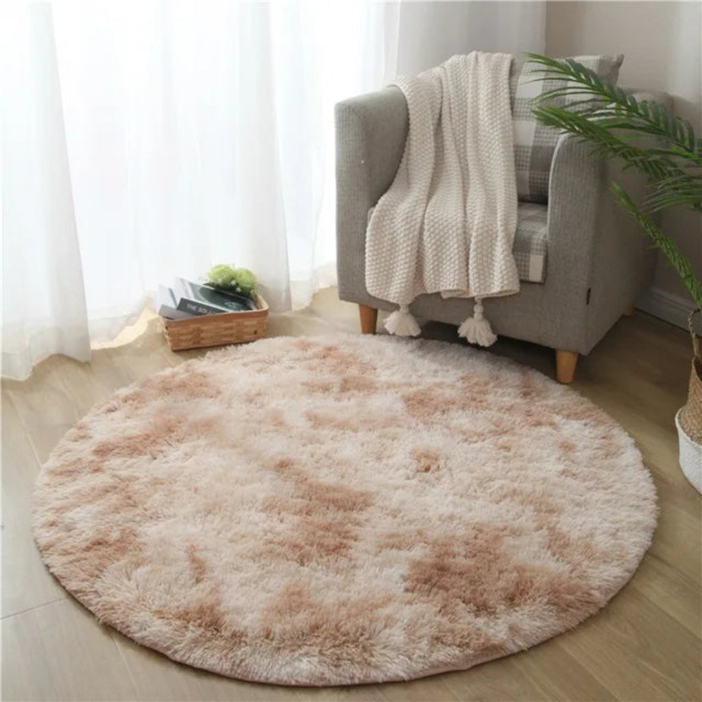 Fluffy Round Rug — Soft Cozy Dense Pile