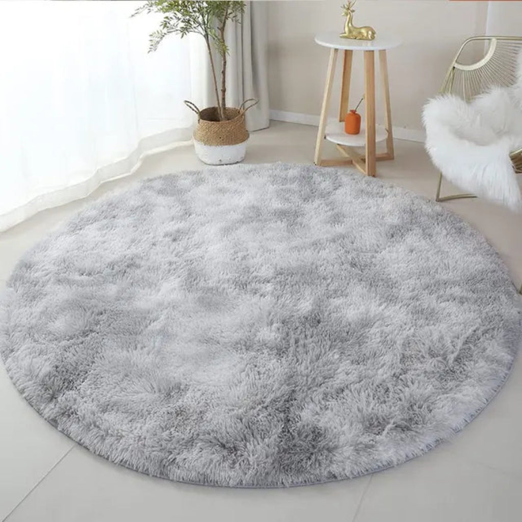 Fluffy Round Rug — Soft Cozy Dense Pile