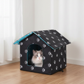 ThermaPaw Enclosed Cat House — Self-Warming Pad, Weather Shelter