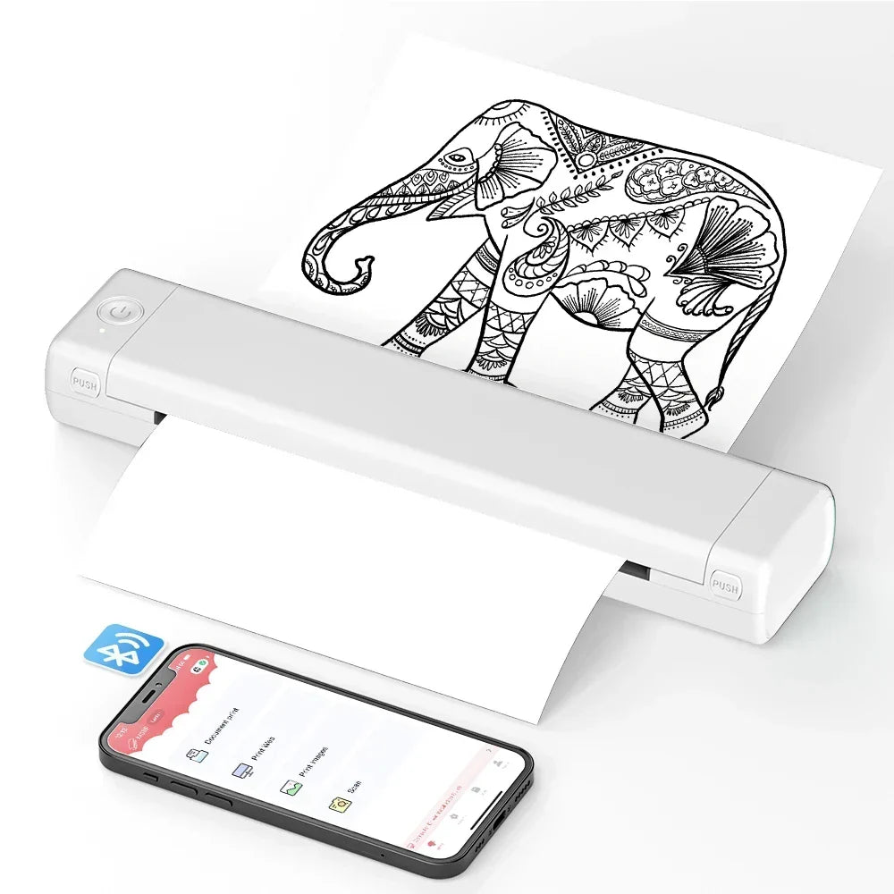 Portable Bluetooth Thermal Printer — Wireless Smartphone & Laptop Compatibility