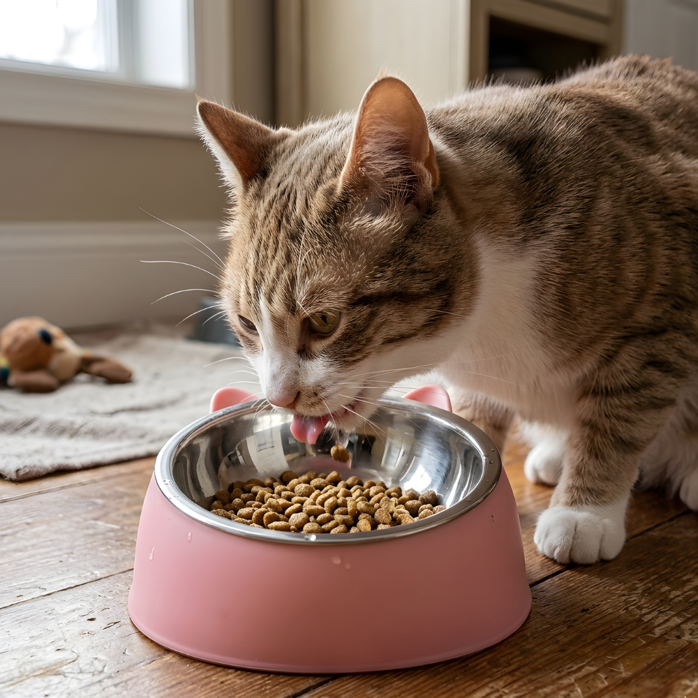 TiltBowl Removable Stainless Steel Angled Cat Feeding Bowl
