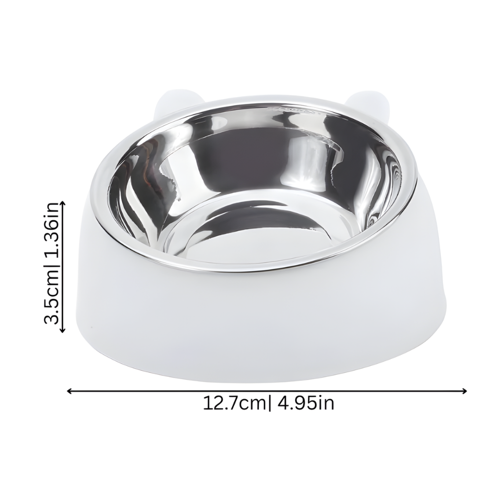TiltBowl Removable Stainless Steel Angled Cat Feeding Bowl