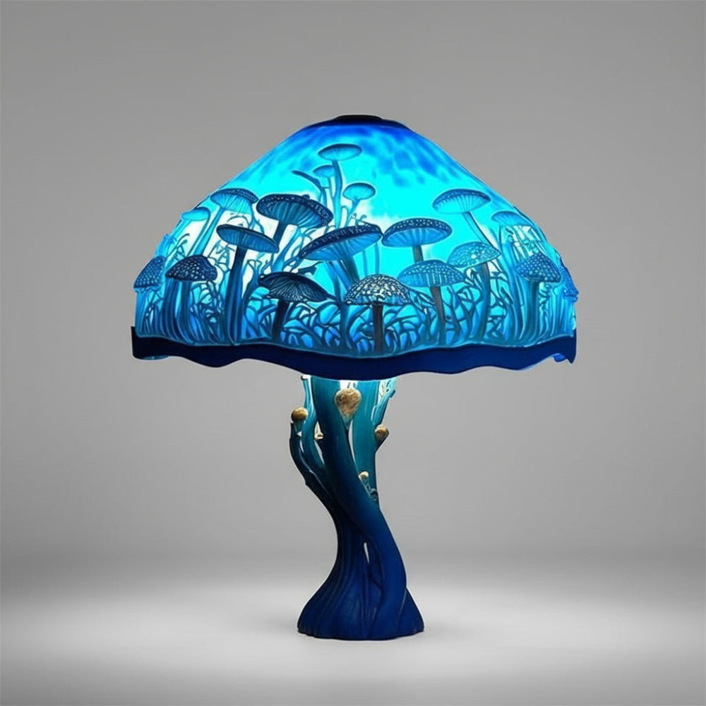Mushroom Design Table Lamp — Glass Mosaic LED Decorative Light
