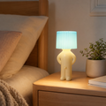 Modern LED Table Lamp — Continuous Spiral Coil Design