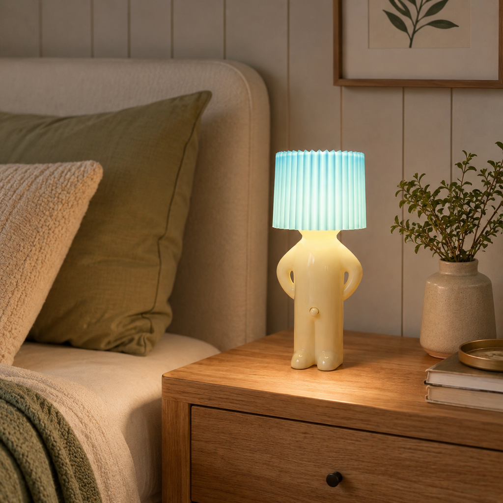 Modern LED Table Lamp — Continuous Spiral Coil Design