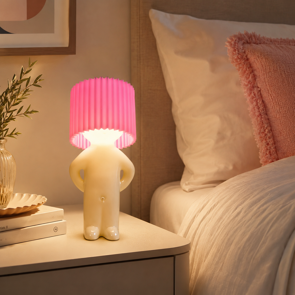 Modern LED Table Lamp — Continuous Spiral Coil Design
