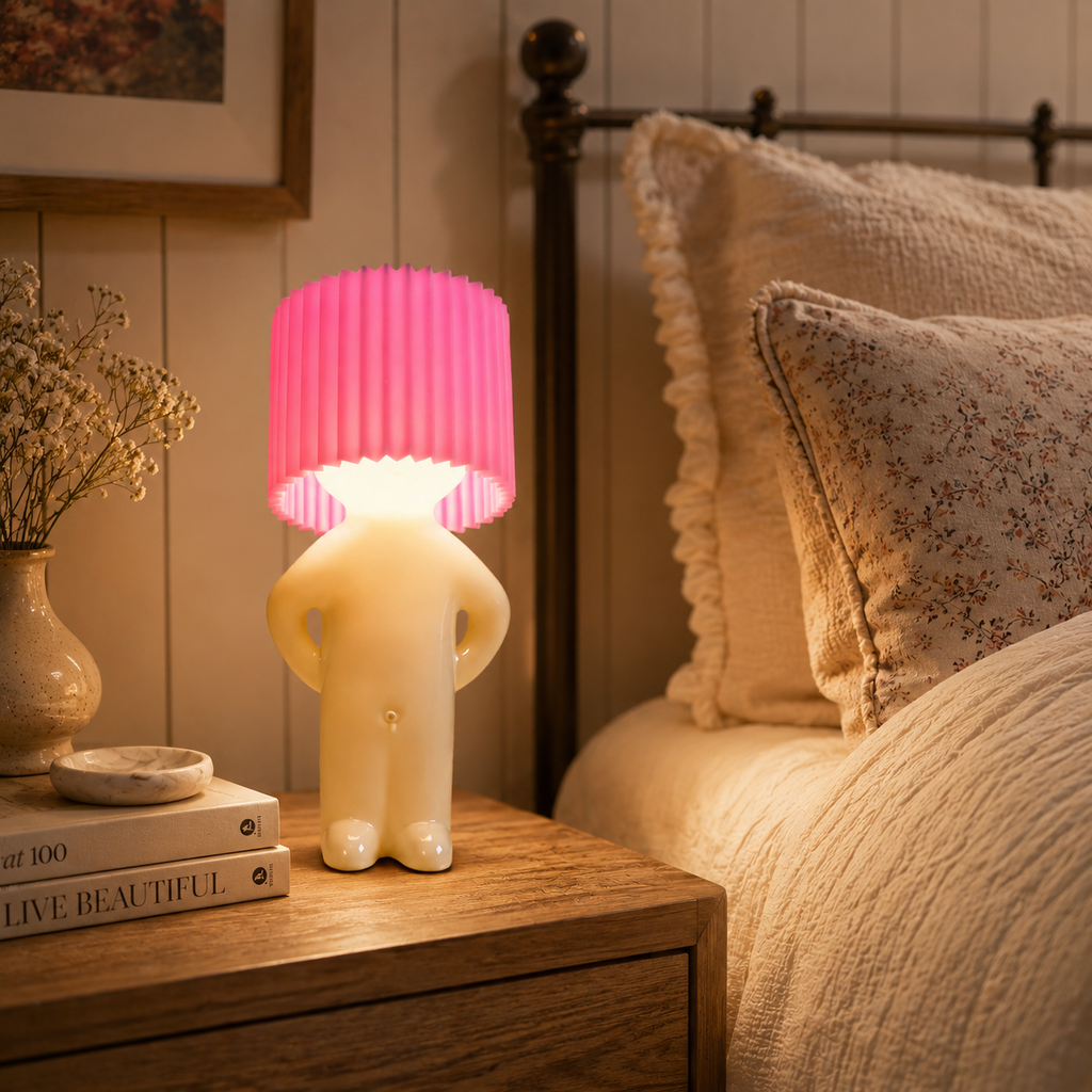 Modern LED Table Lamp — Continuous Spiral Coil Design