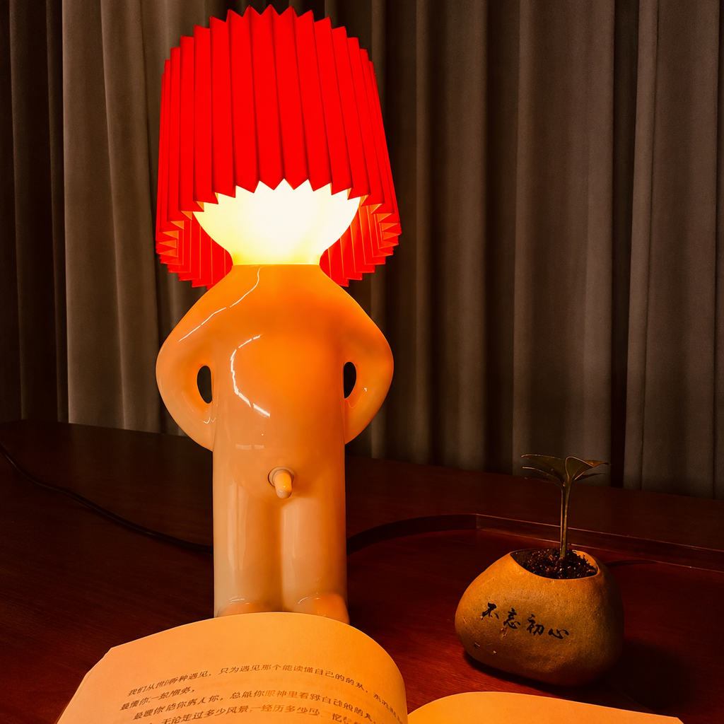 Modern LED Table Lamp — Continuous Spiral Coil Design