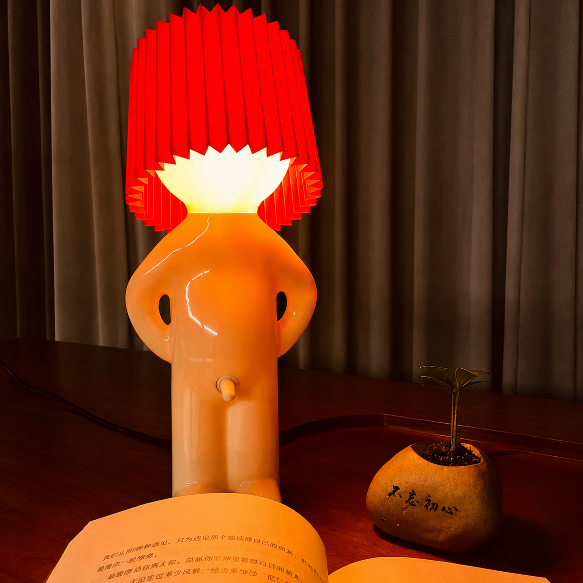 Modern LED Table Lamp — Continuous Spiral Coil Design