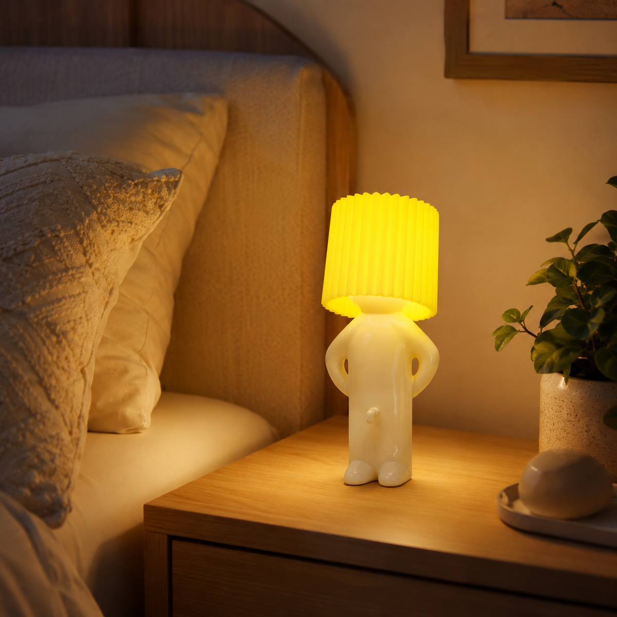Modern LED Table Lamp — Continuous Spiral Coil Design
