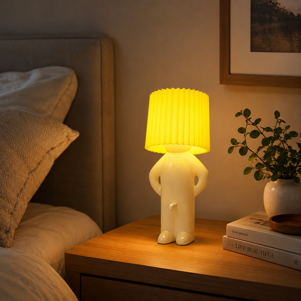 Modern LED Table Lamp — Continuous Spiral Coil Design