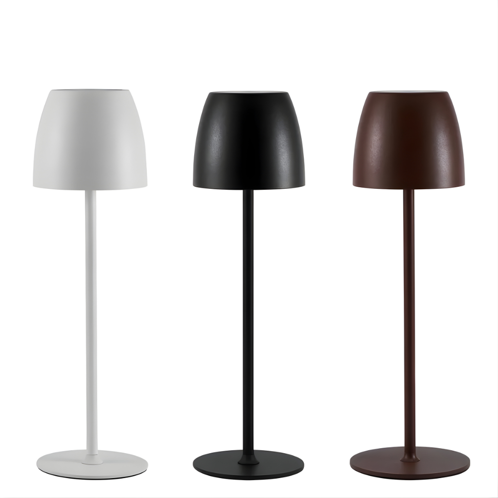 Modern Metal Table Lamp — Dimmable, Wireless, Waterproof