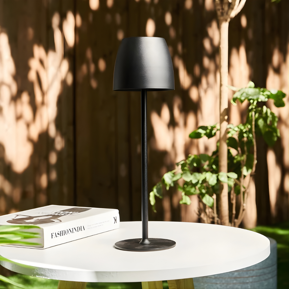 Modern Metal Table Lamp — Dimmable, Wireless, Waterproof