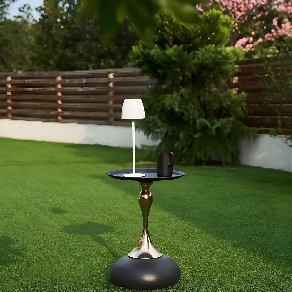 Modern Metal Table Lamp — Dimmable, Wireless, Waterproof