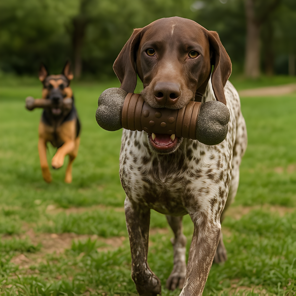 TitanBone Squeaky Dog Bone Toy — Ultra-Tough Textured Chew