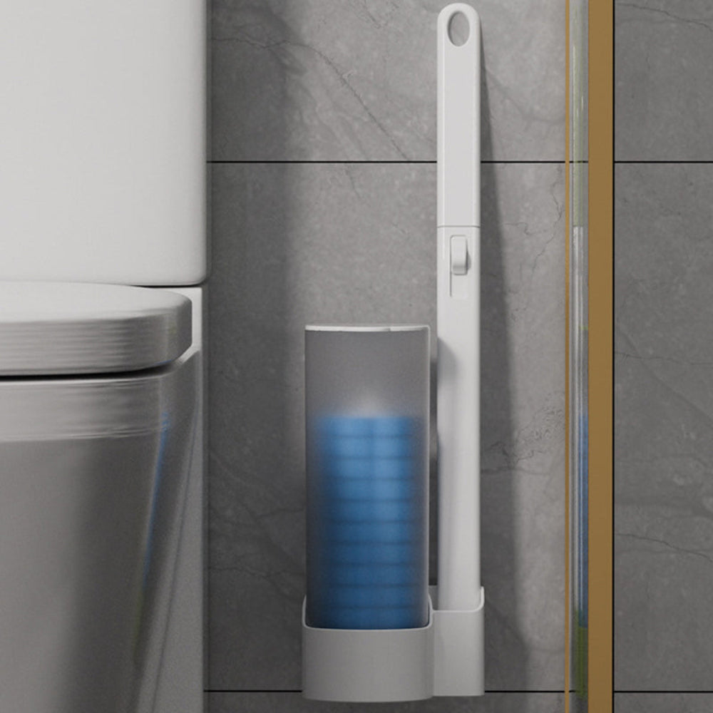 Flexible Toilet Brush — Replaceable Foam Detergent Applicators