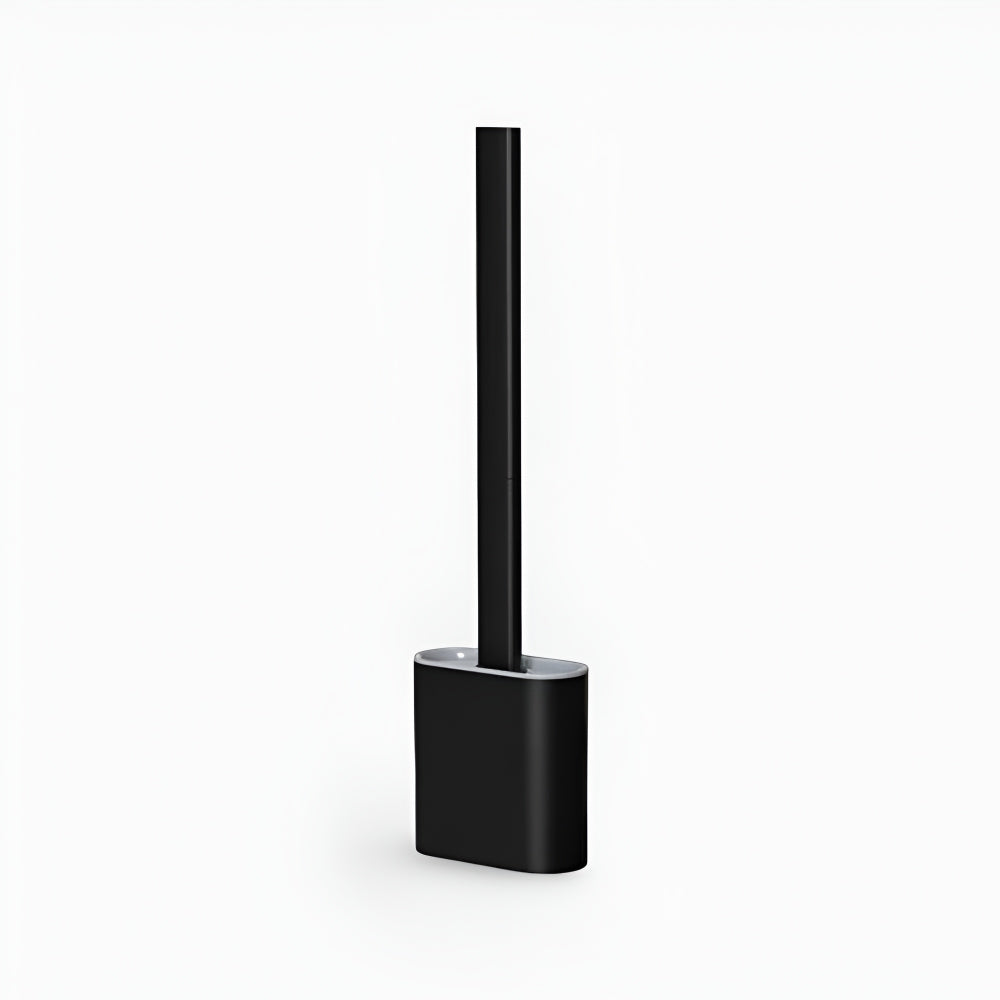 Flexible Toilet and WC Brush — Wall Holder, Curved Bristles