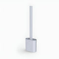 Flexible Toilet and WC Brush — Wall Holder, Curved Bristles