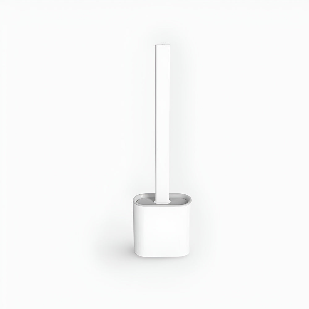 Flexible Toilet and WC Brush — Wall Holder, Curved Bristles