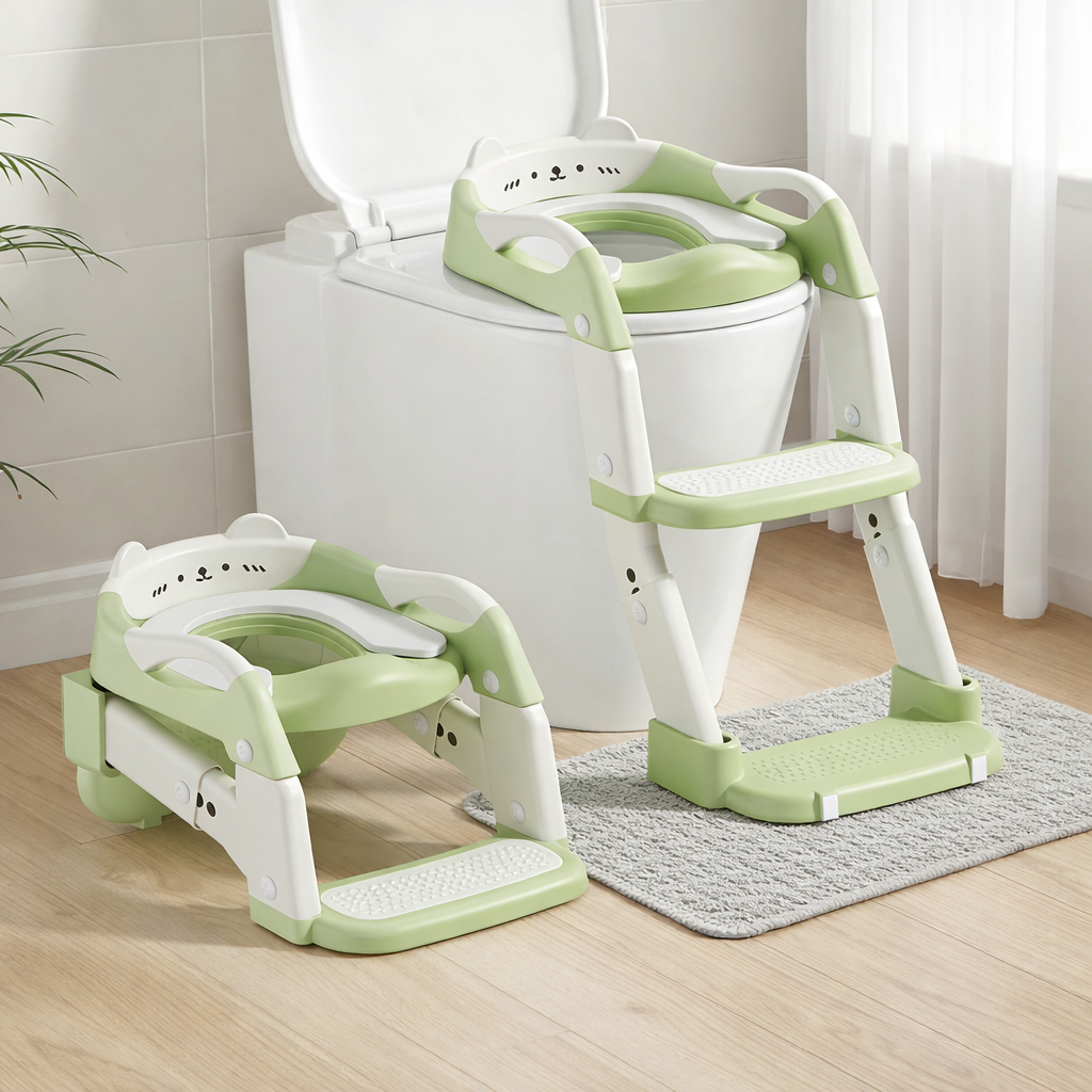 Toddler Toilet Training Seat — Non-Slip Base, Anti-Tip Frame