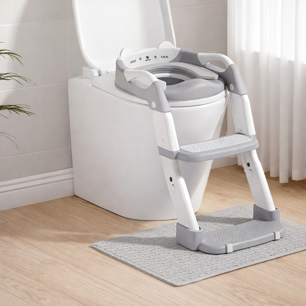 Toddler Toilet Training Seat — Non-Slip Base, Anti-Tip Frame