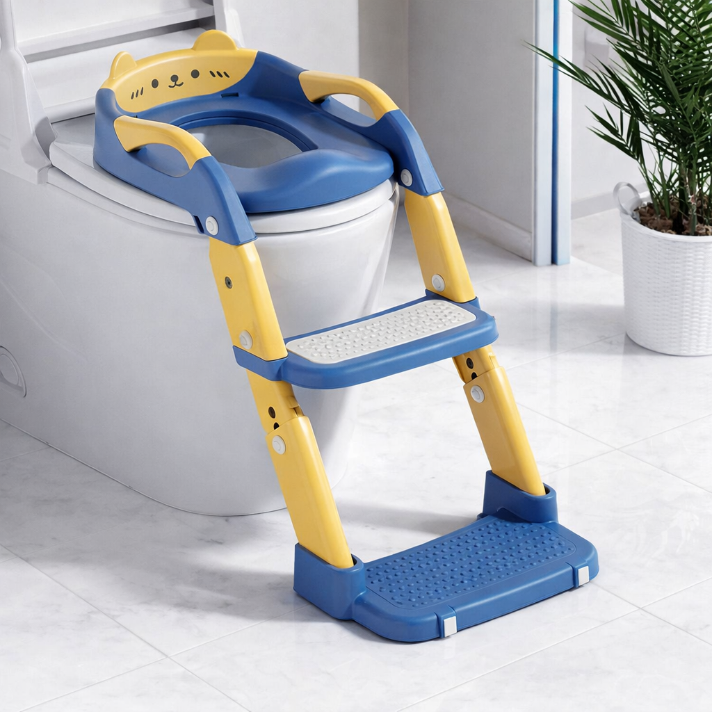 Toddler Toilet Training Seat — Non-Slip Base, Anti-Tip Frame
