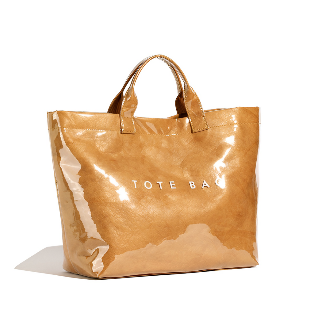 Structured Shopper Tote Bag — Wide Top Opening