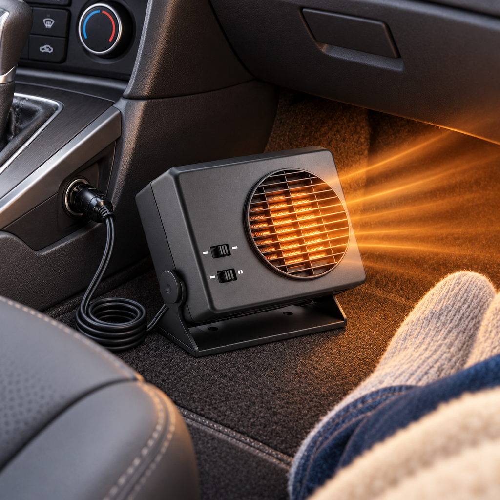 Hordozható autófűtő ventilátor — Fűtési és szellőztetési funkciók