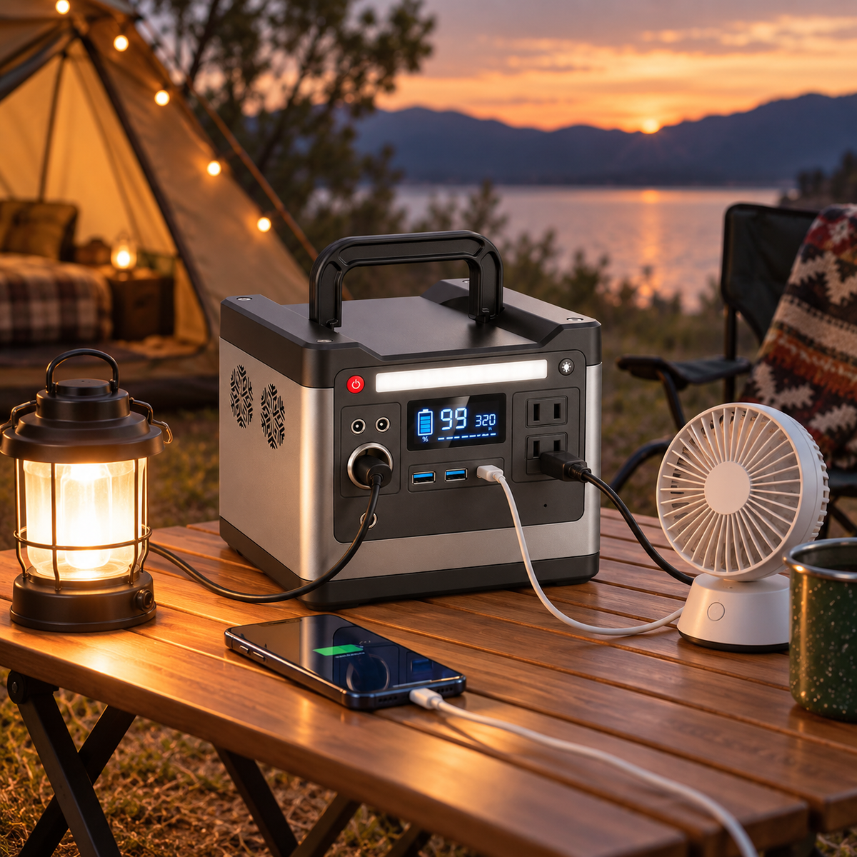 Station électrique portable de 298 Wh - Multiples sorties, haute puissance