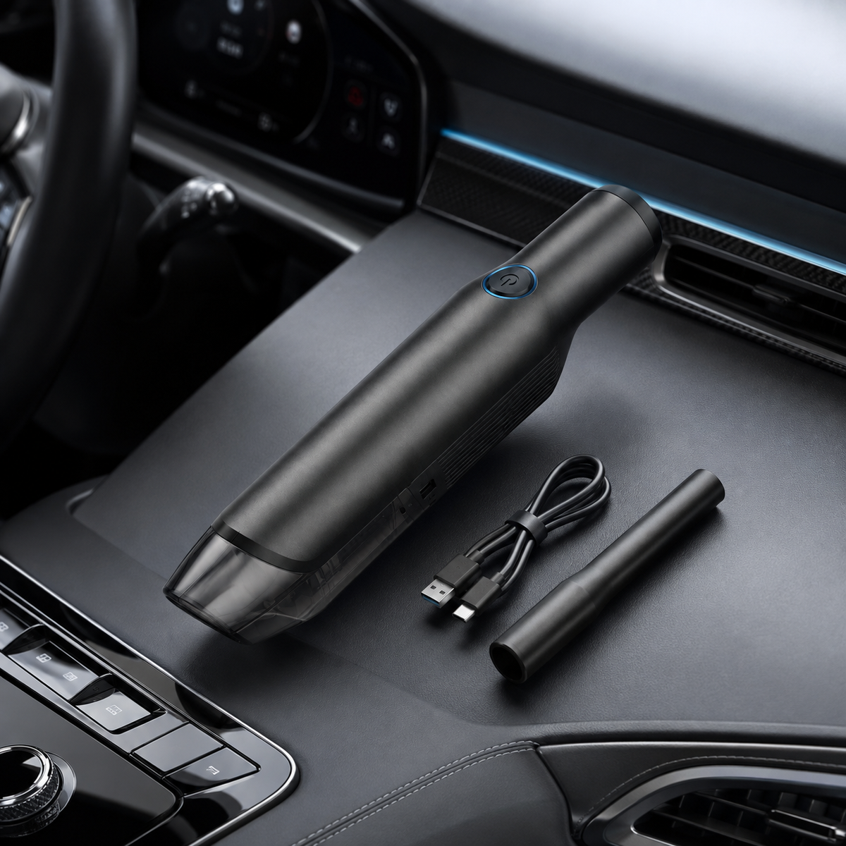 Portable Car Handheld Vacuum — Compact Rechargeable Cleaner