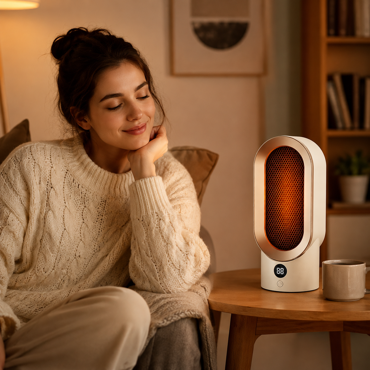 Przenośny termowentylator 800W — elektryczne urządzenie do szybkiego ogrzewania