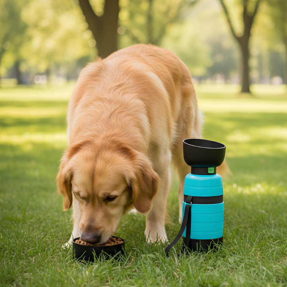 TrailSip 3 in 1 Dog Travel Bottle, Food Container & Bowl