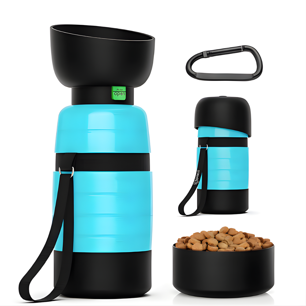 TrailSip 3 in 1 Dog Travel Bottle, Food Container & Bowl