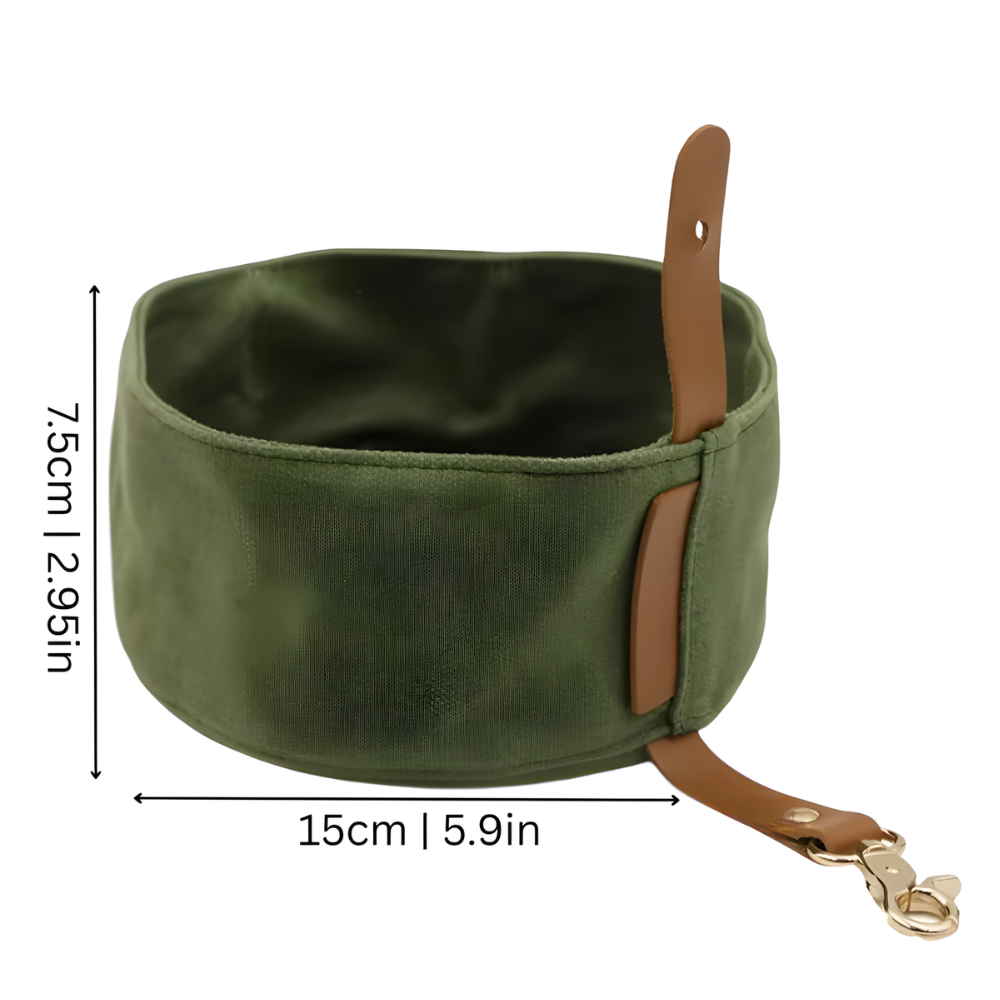 TrailSip Foldable Dog Travel Bowl — Flat-Pack Feeding Dish