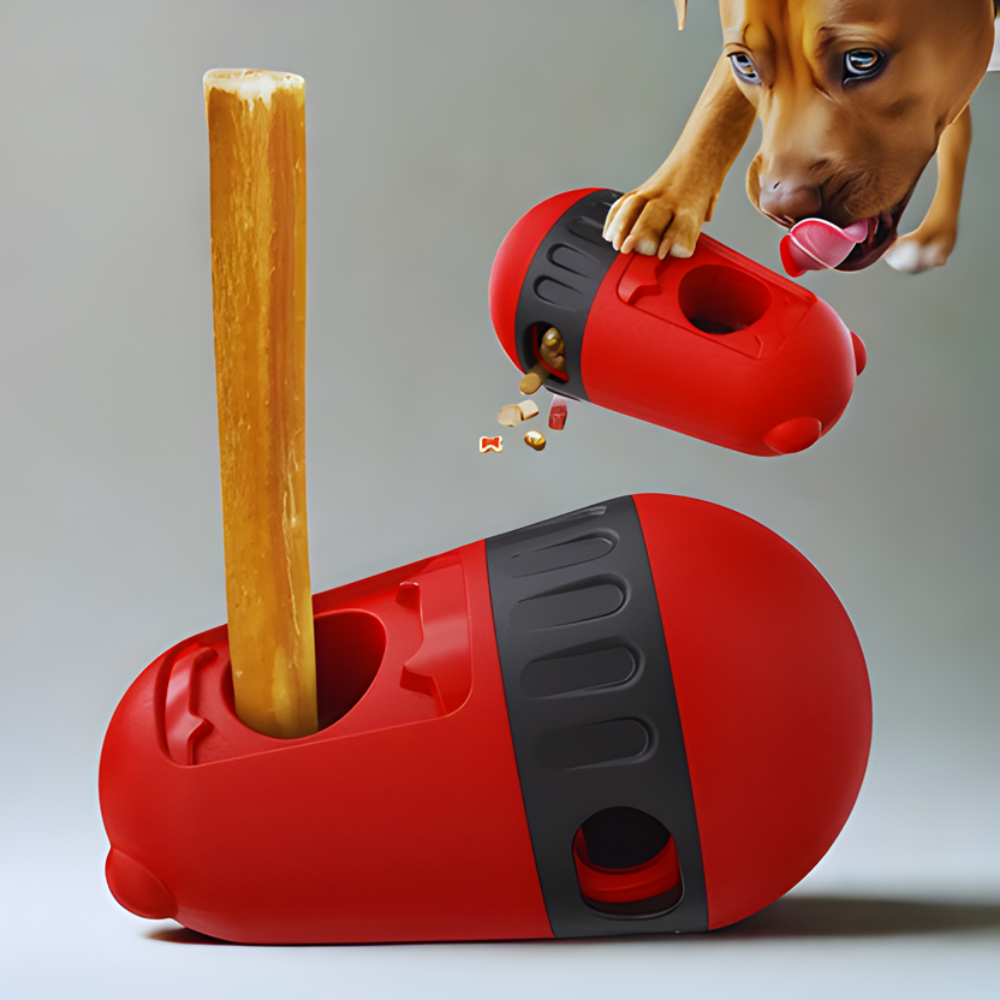 TreatTumbler Rolling Puzzle Treat Dispenser Dog Toy