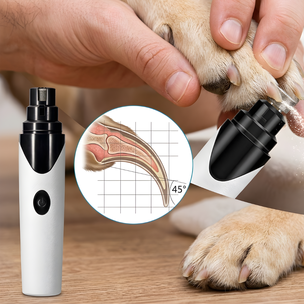 TrimGlide Dog Nail Trimmer — Compact Multi-Head Grooming Tool