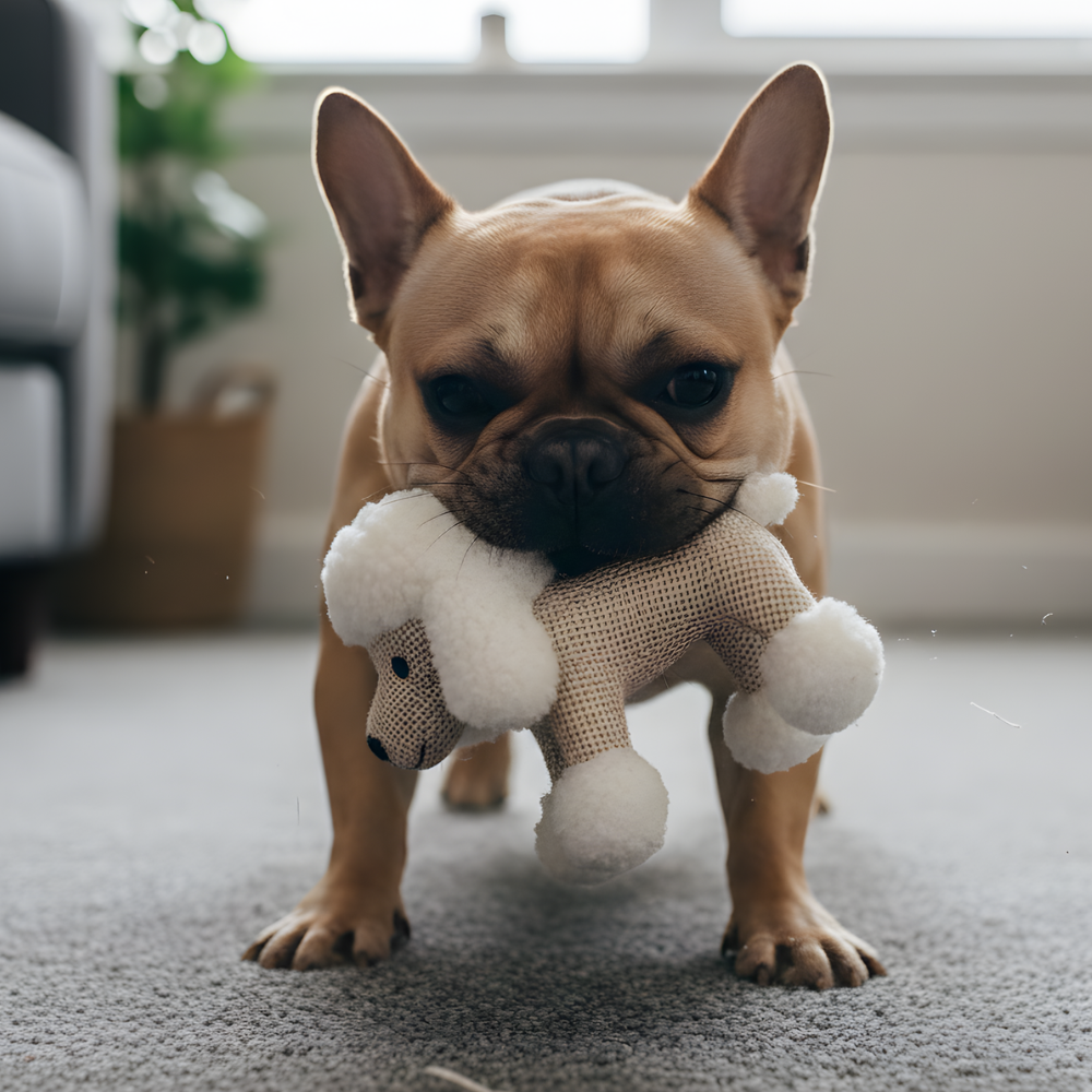 TugGuard Durable Squeaky Plush Dog Toy — Tug-and-Chew Fun