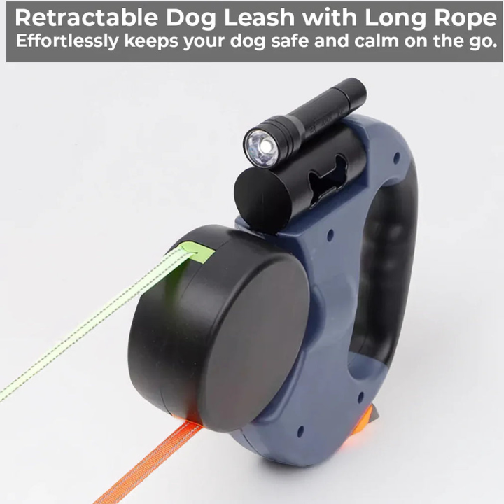 TwinTrail Dual Retractable Dog Leash — 360° Swivel for Two Dogs
