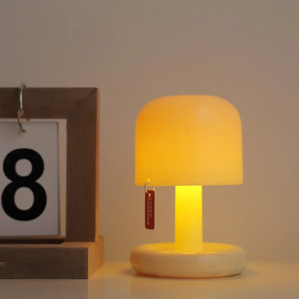 Wireless Mini Mushroom LED Night and Table Lamp