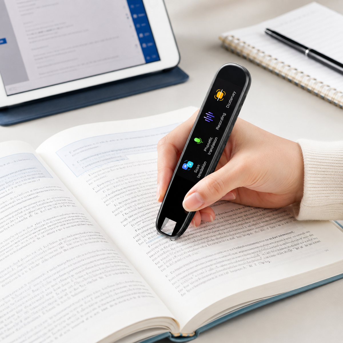 Penna per la traduzione digitale — Riconoscimento del testo offline e output vocale