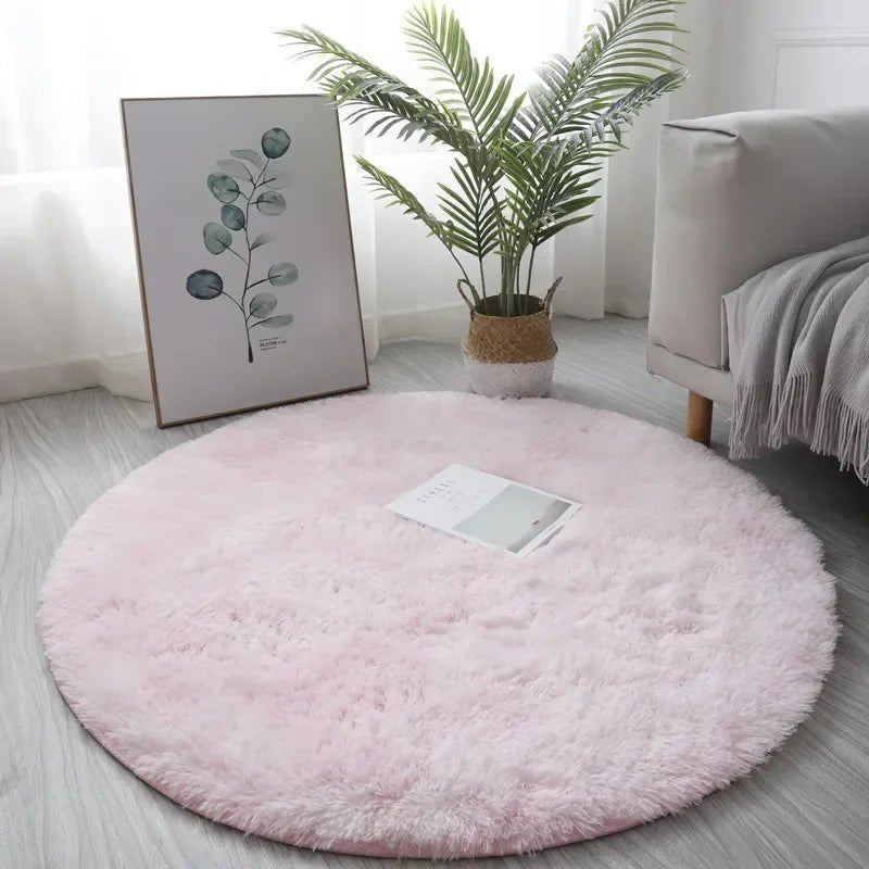 CloudNest Ultra-Soft Round Plush Rug for Cozy Living Spaces