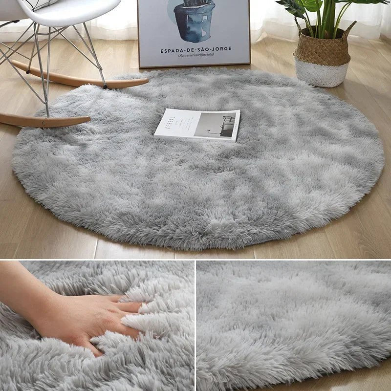 CloudNest Ultra-Soft Round Plush Rug for Cozy Living Spaces