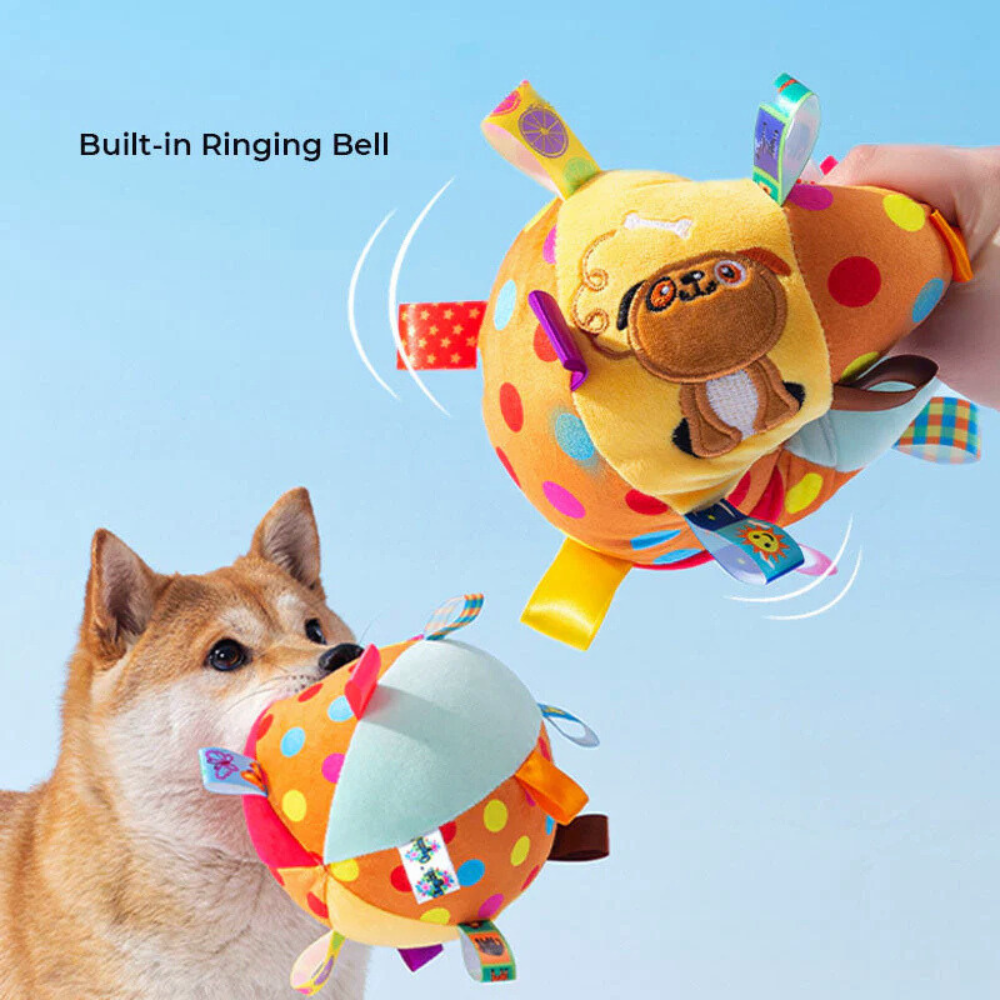 JoyBounce インタラクティブ犬用ボール - ふわふわの音が鳴るおもちゃ
