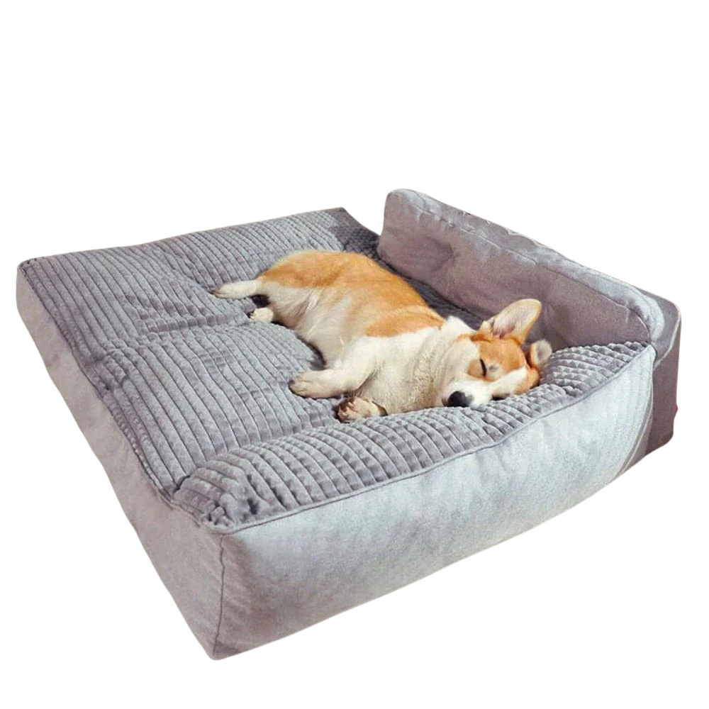 CozyTail Dog Pillow Bed — Cushioned Backrest Support